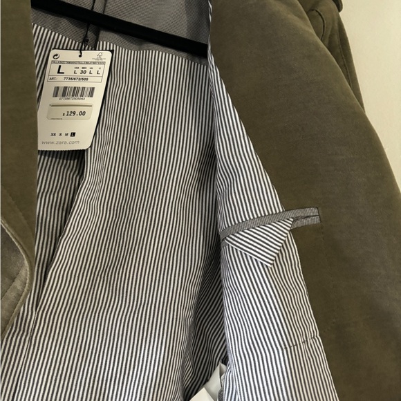 ZARA military styled blazer in olive green - Picture 4 of 7